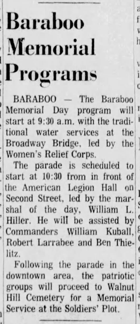 Kuball-William-Baraboo-Memorial-1970